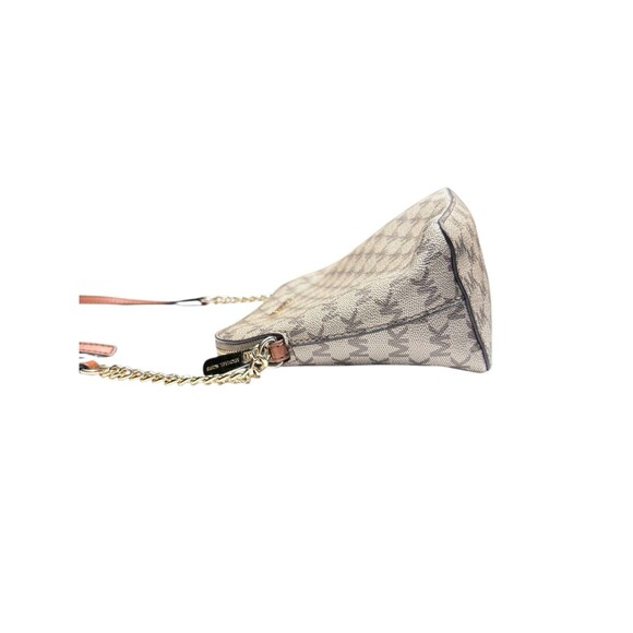 Michael Kors Cindy Dome Crossbody Bag MK Signature Natural Acorn Gold Large - Picture 4 of 10